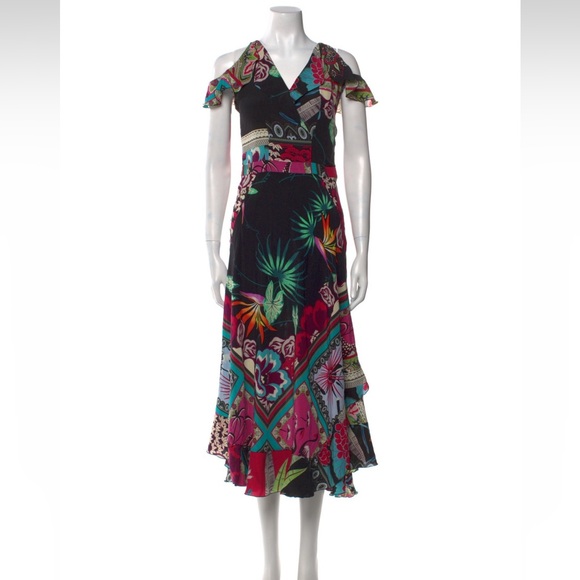 Etro Multicolor Asymmetrical Dress - Picture 1 of 3